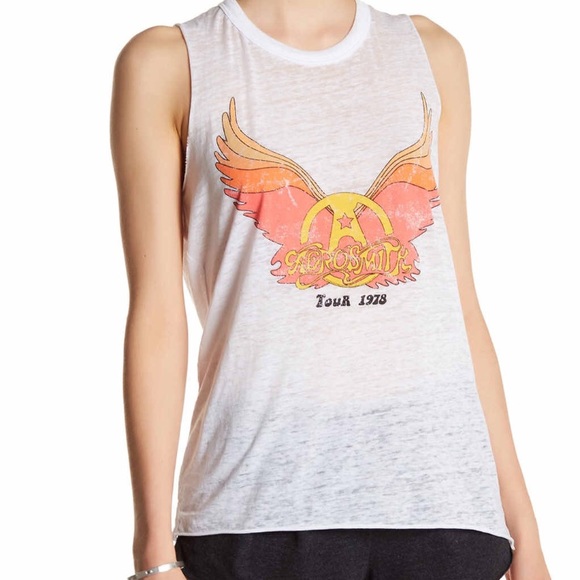 Chaser Tops - Chaser Aerosmith tour tank top graphic tee